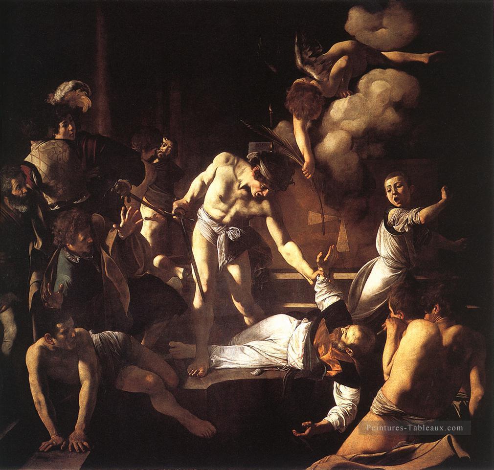 Le martyre de saint Matthieu Baroque Caravage Peintures à l'huile